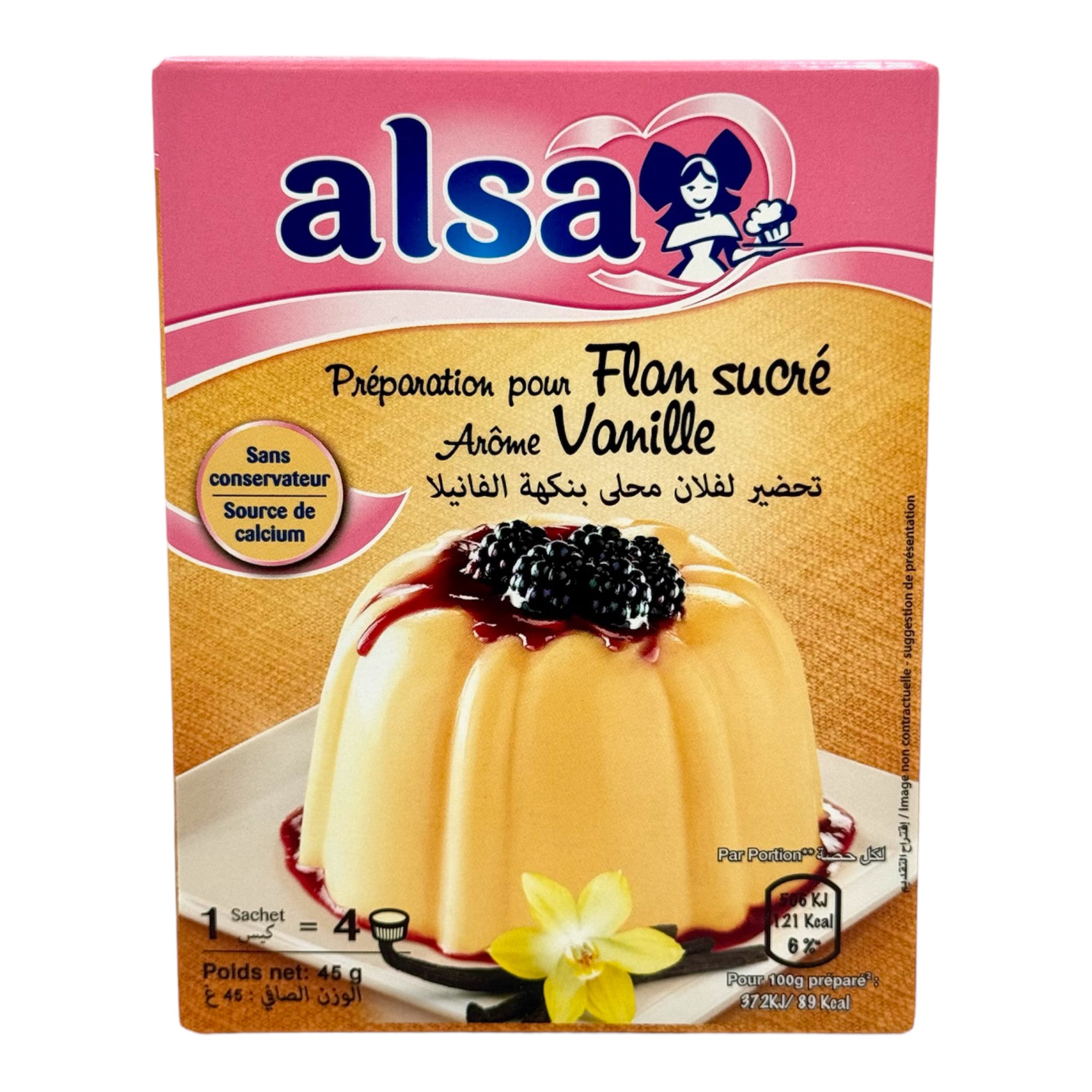 alsa vanilla flan mix from morocco
