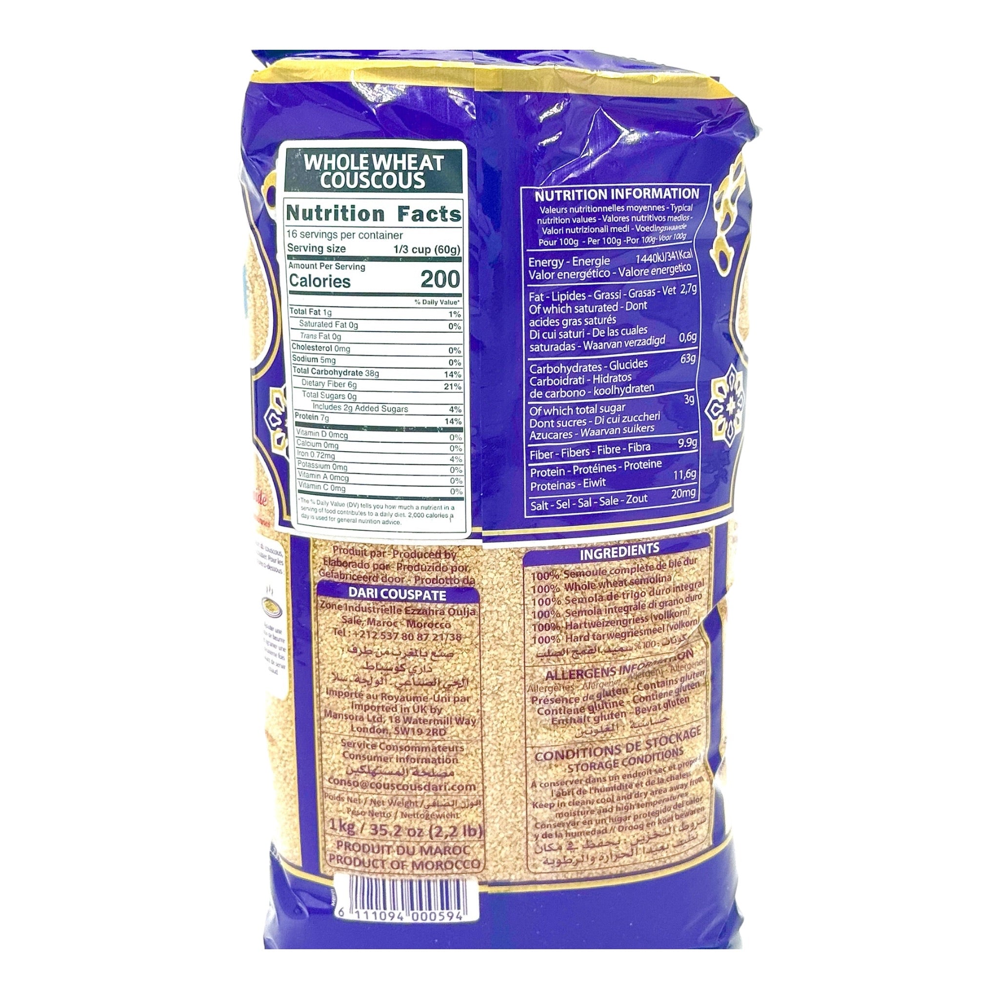 Dari Whole Wheat Couscous