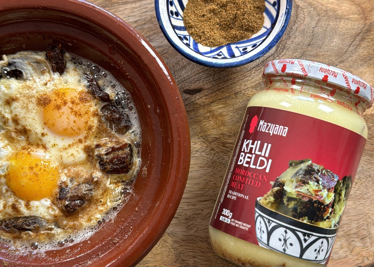 Moroccan Khlii & Egg Tagine