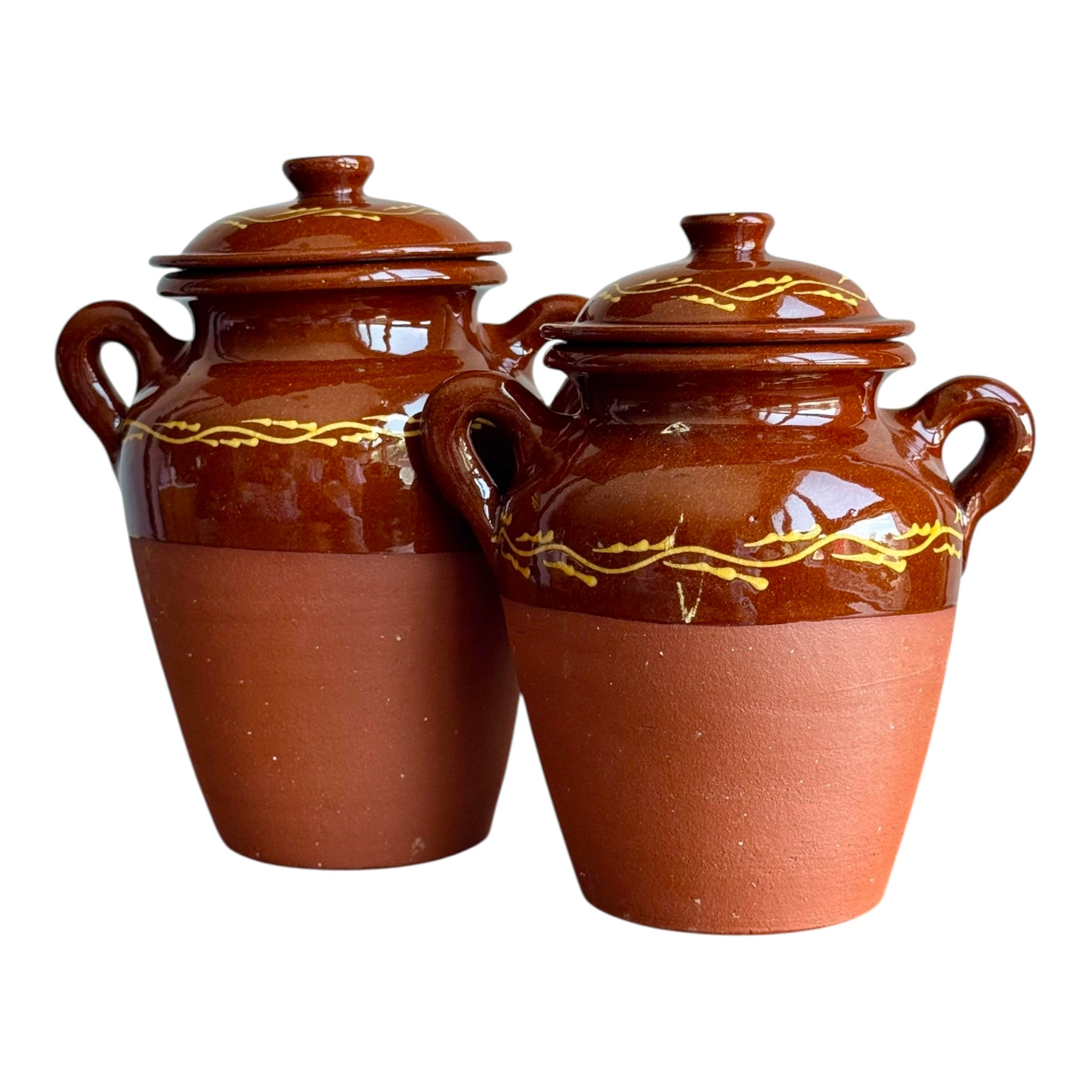 Moroccan Glazed & Decorated Tangia Pot With Lid