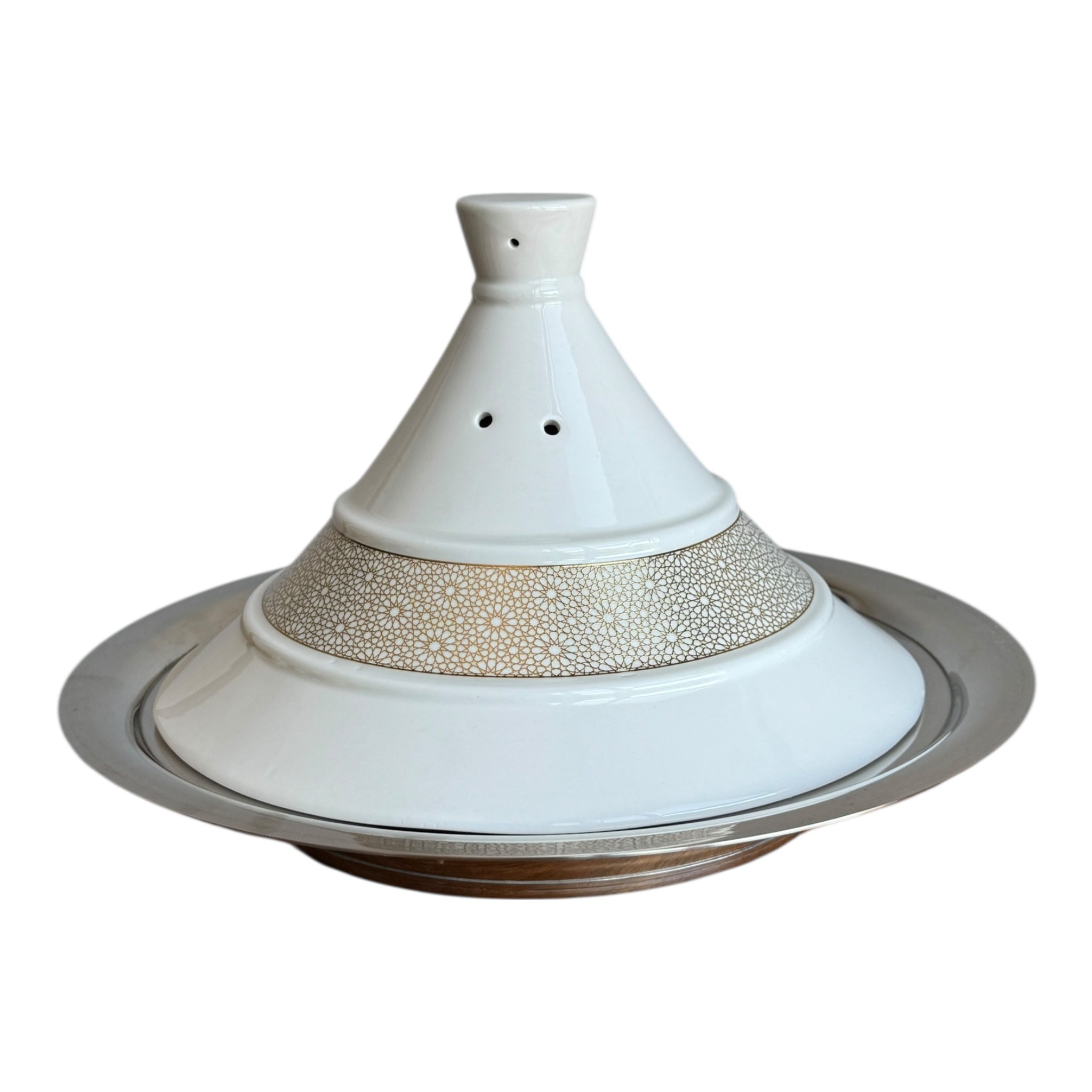 Stainless Steel Tagine With Ceramic Lid - 30cm