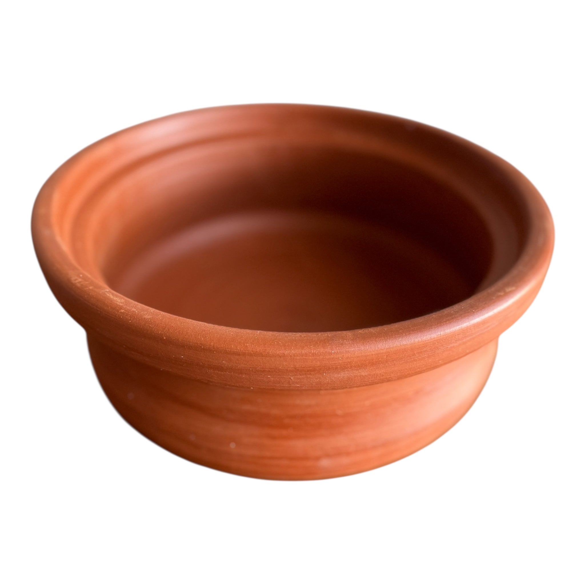 Traditional Style Unglazed Moroccan Cooking Pot With Lid - 30cm