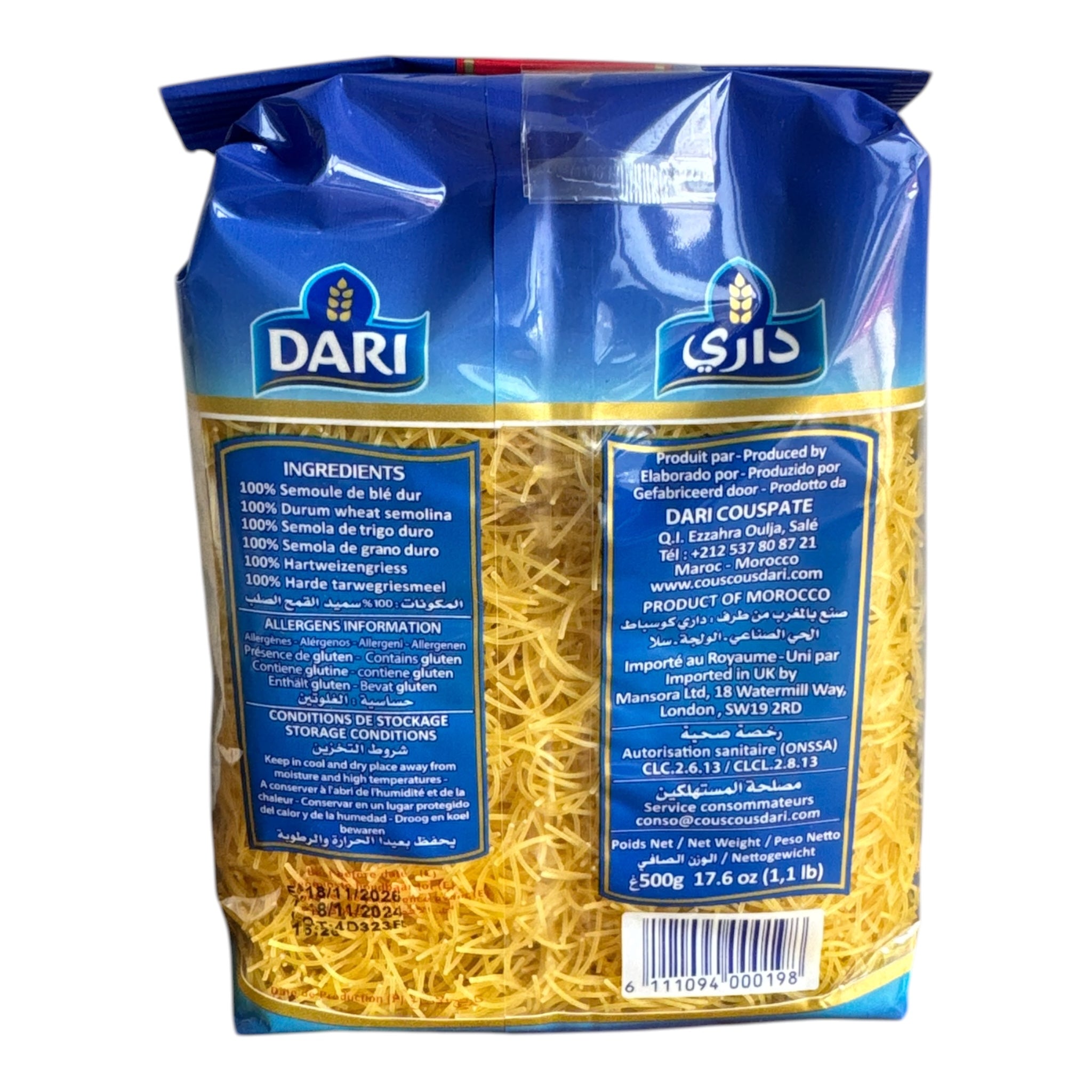 Dari Broken Angel Hair Pasta - Cheveux d'Ange