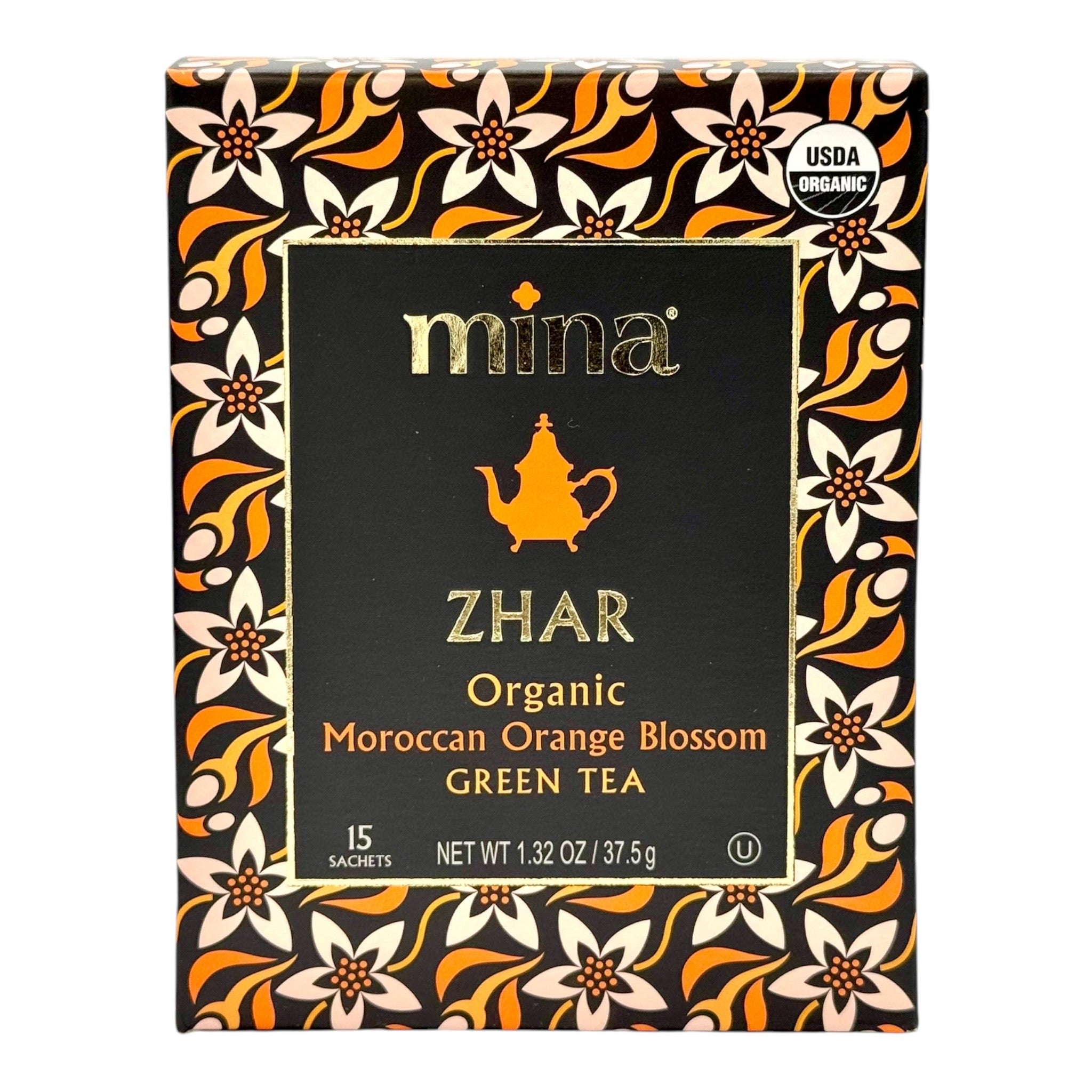 Zhar Organic Moroccan Orange Blossom Green Tea by Mina | BSAHA