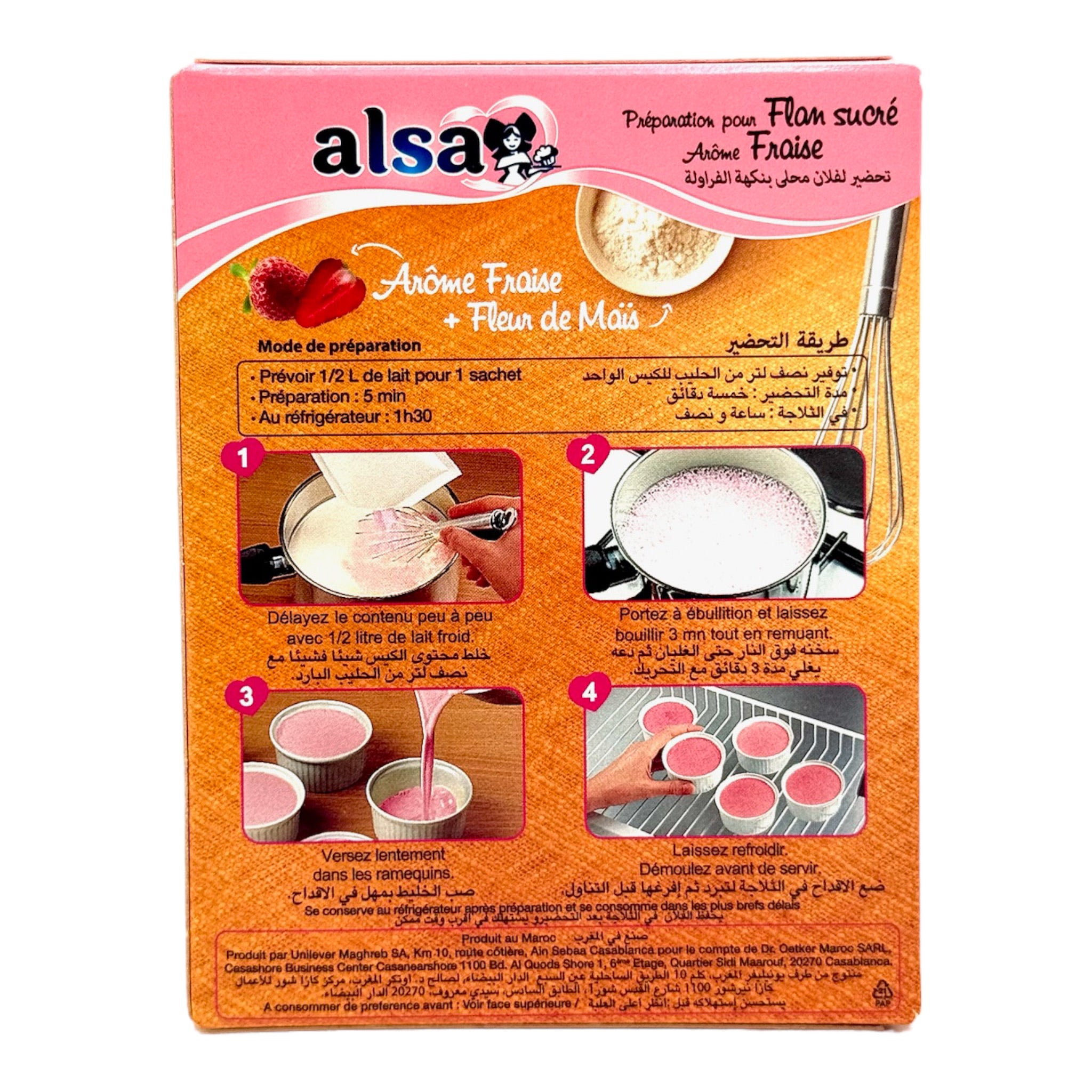 alsa strawberry flan mix from morocco