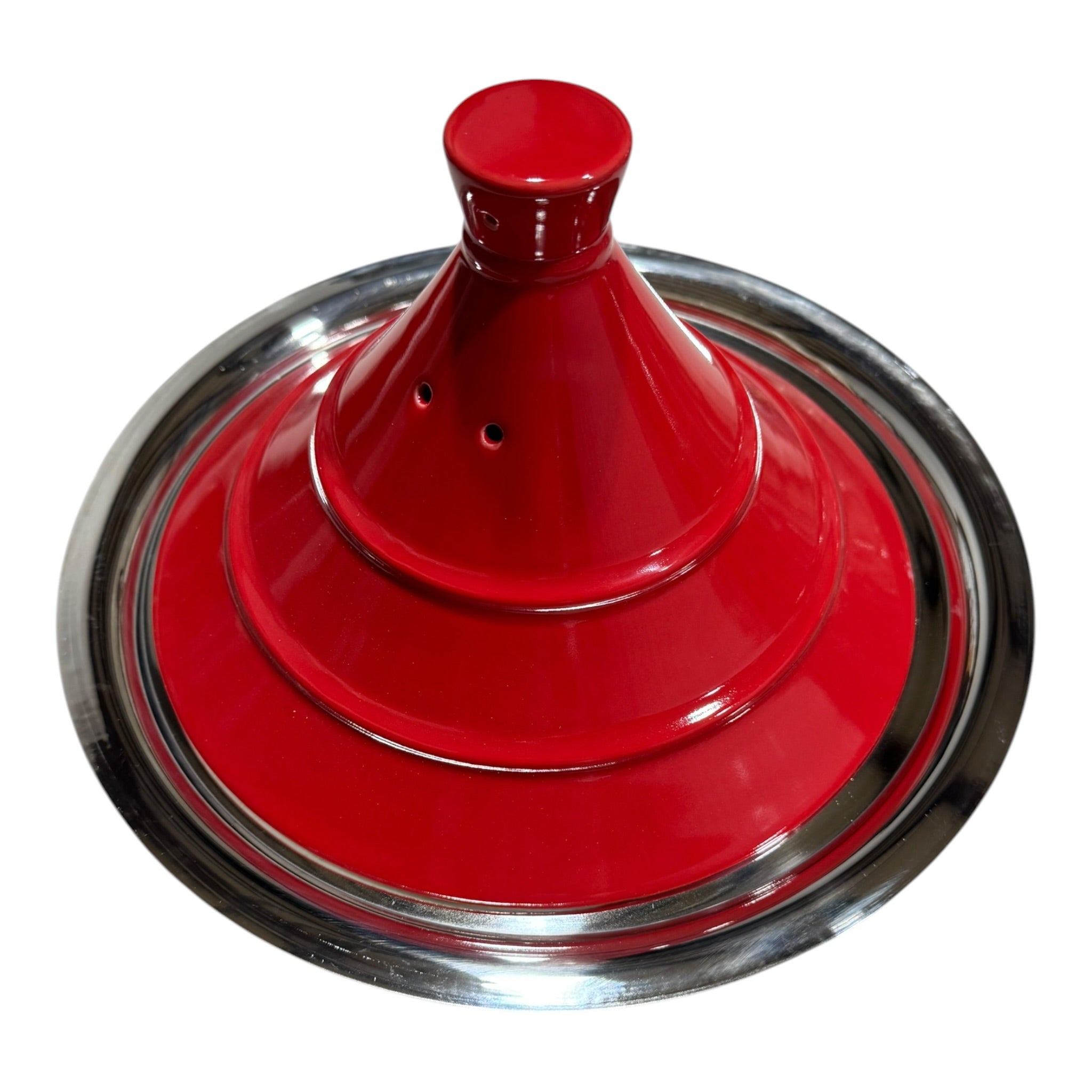 PERFECTLY IMPERFECT - Stainless Steel Tagine With Ceramic Lid - 30cm