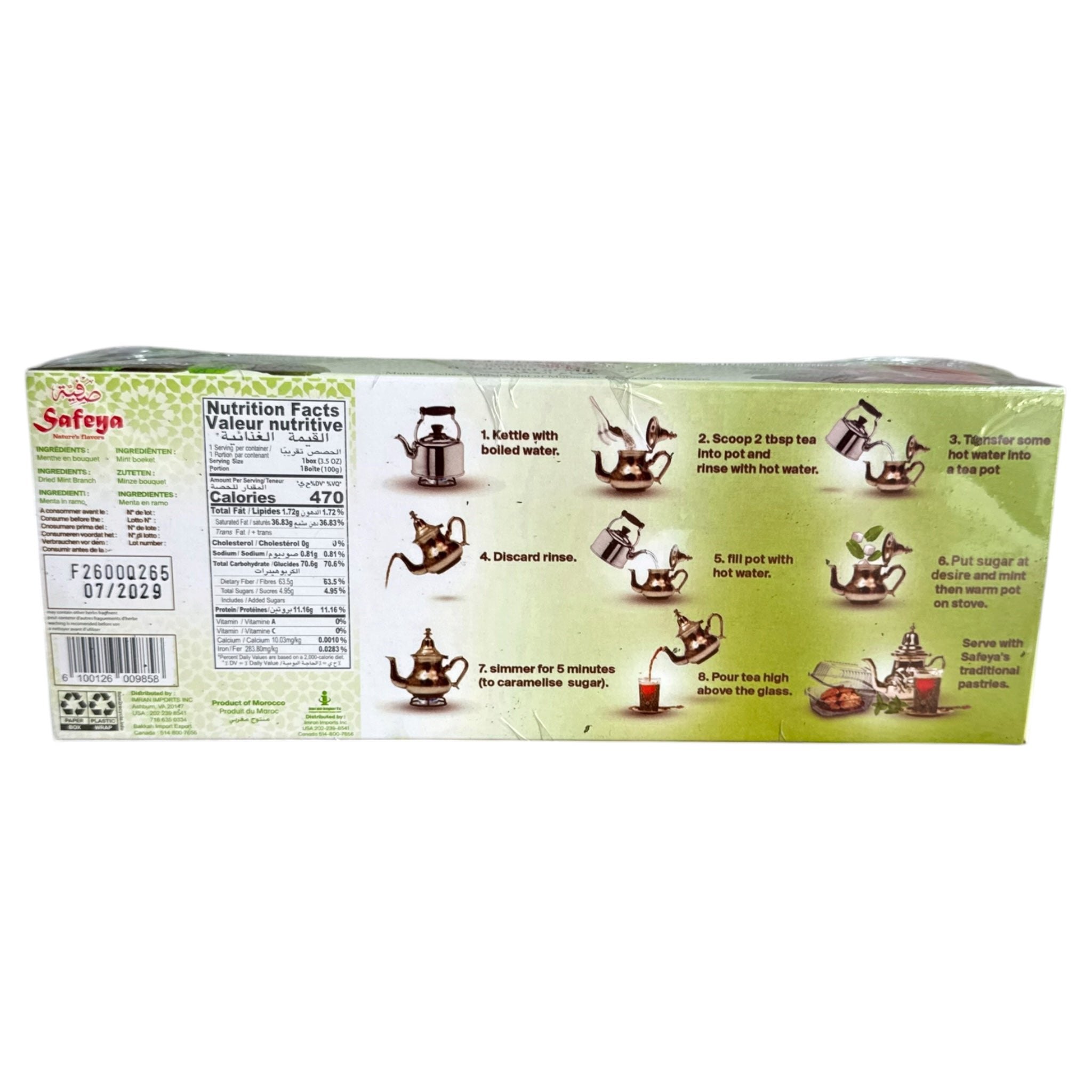 Moroccan Dried Mint Branches by Safeya