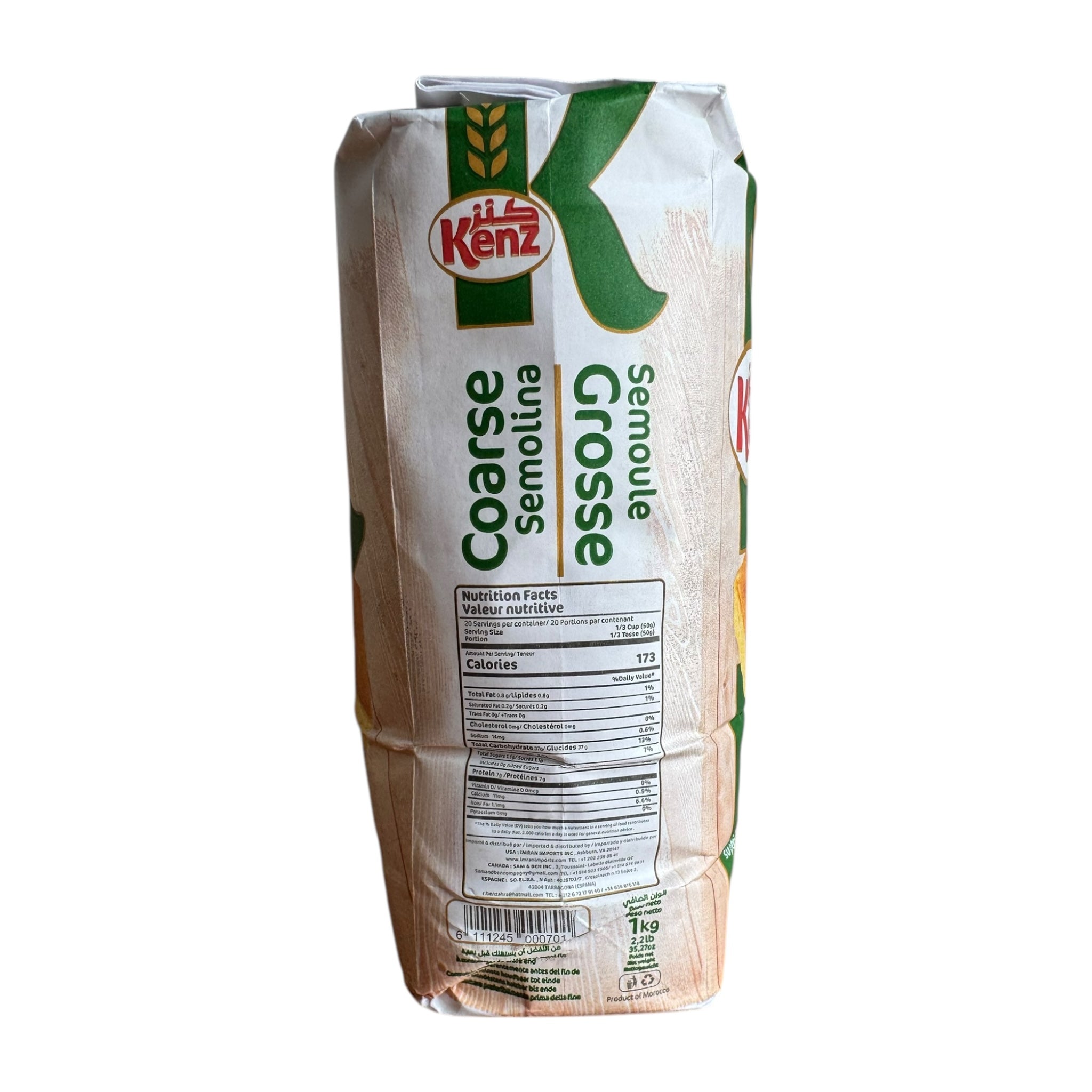 Kenz Coarse Semolina - Semoule Grosse