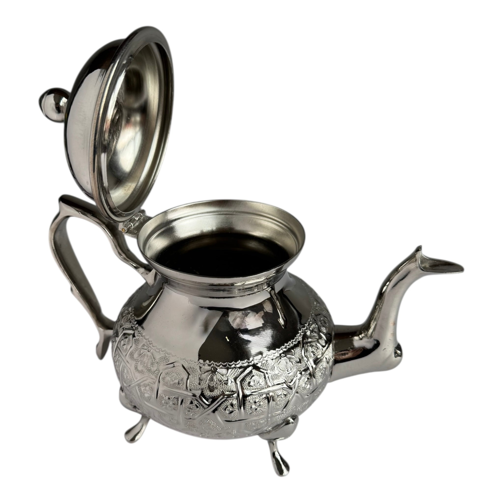 Traditional Style Silver Plated Moroccan Tea Pot - 1.5L