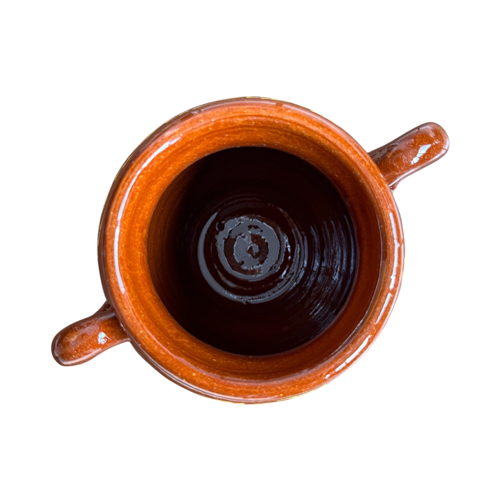 Moroccan Glazed & Decorated Tangia Pot With Lid