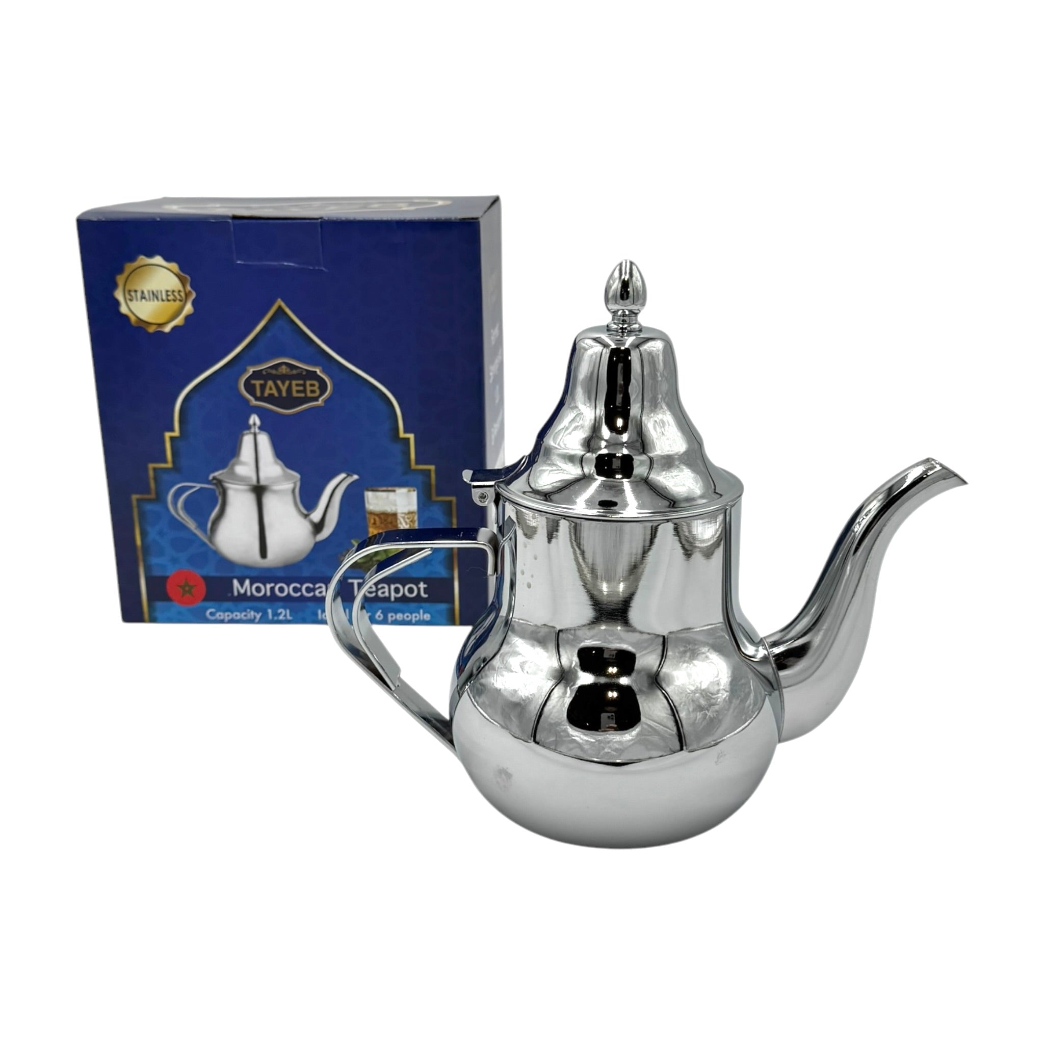 Stainless Steel Moroccan Style Tea Pot by TAYEB