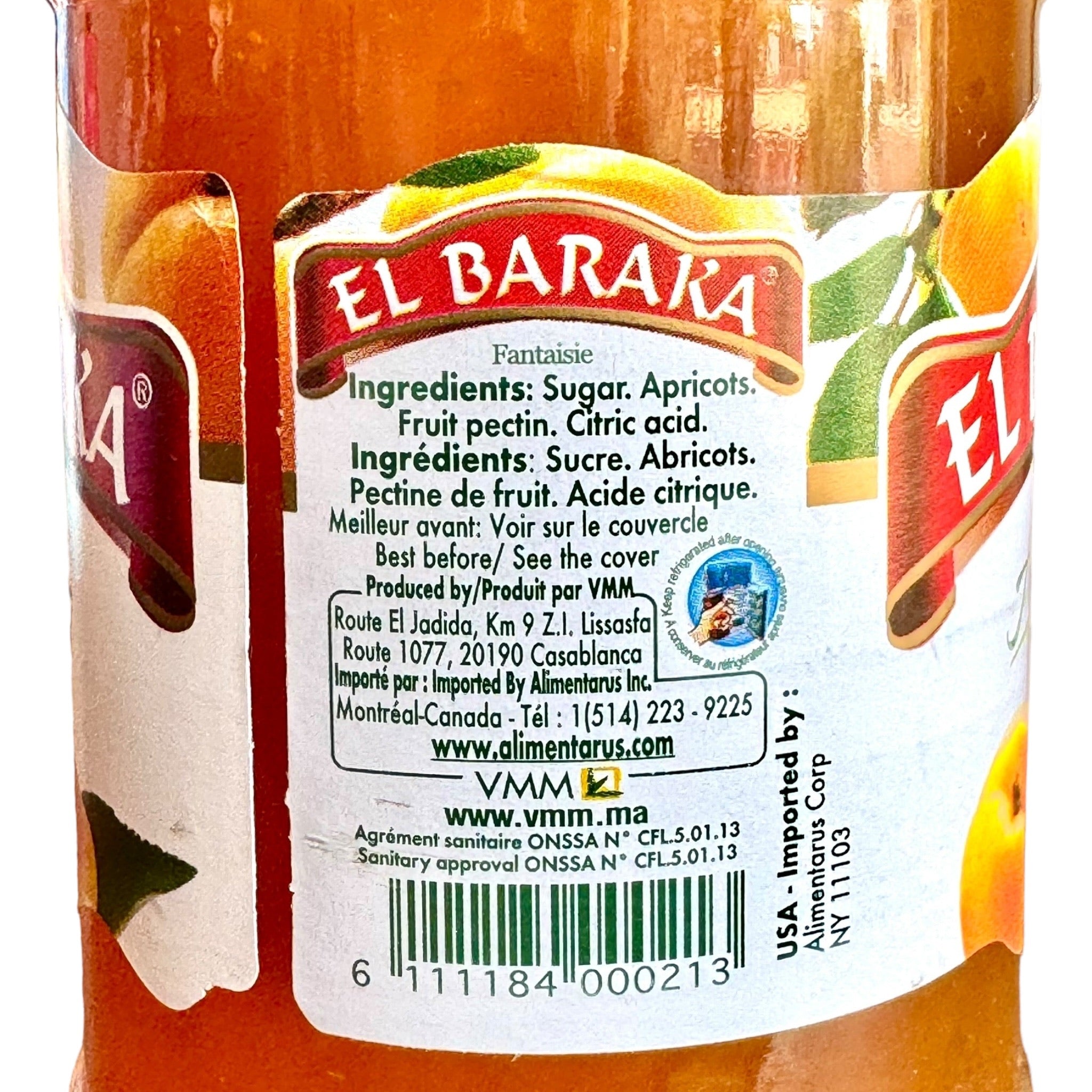 El Baraka Apricot Fruit Spread