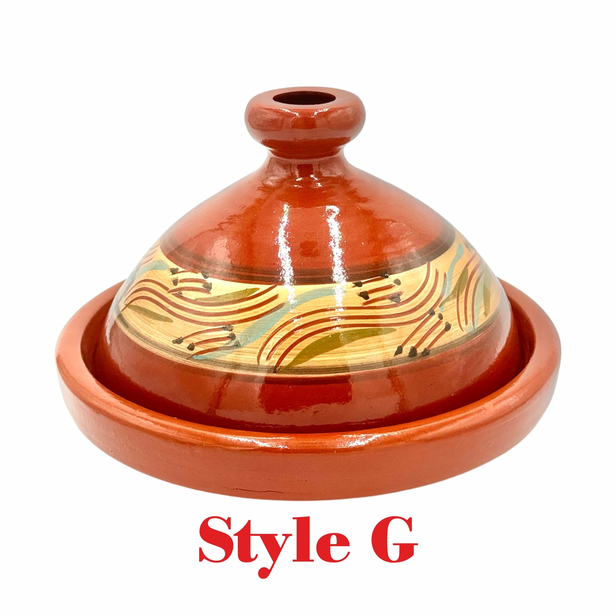 Moroccan Clay Painted Tagine - 30cm