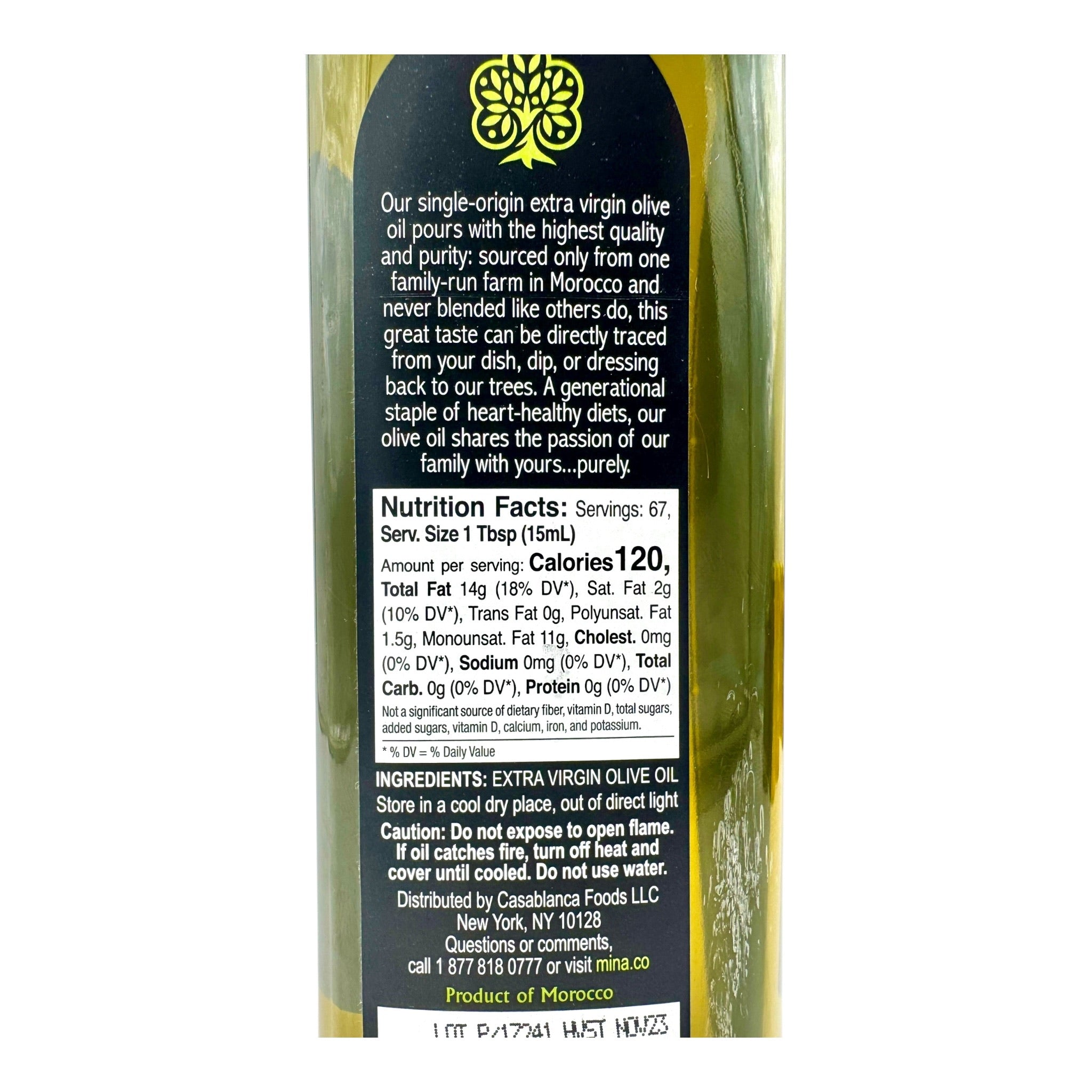 Mina Single Origin Extra Virgin Moroccan Olive Oil | BSAHA
