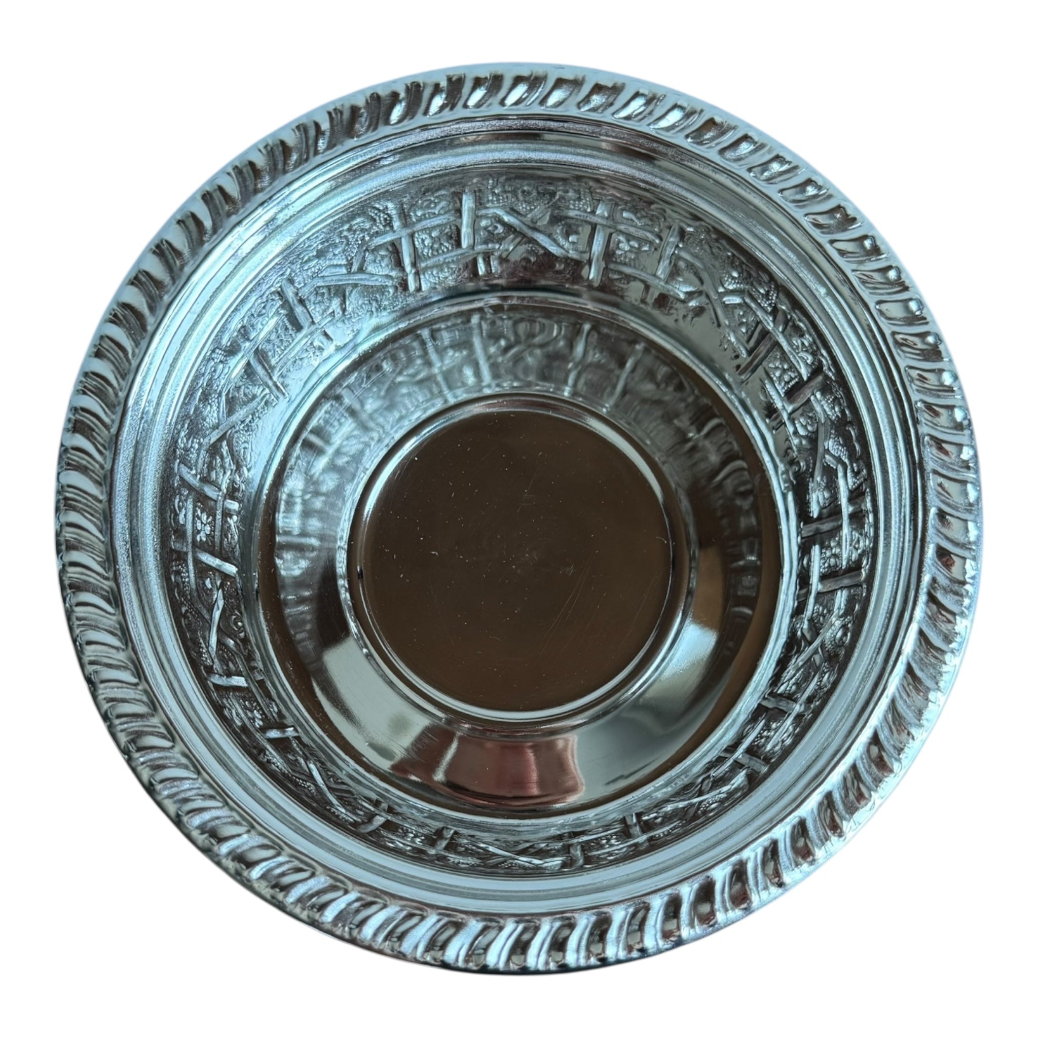 Traditional Moroccan Tea Preparation Set - Set of 3 Silver Bowls
