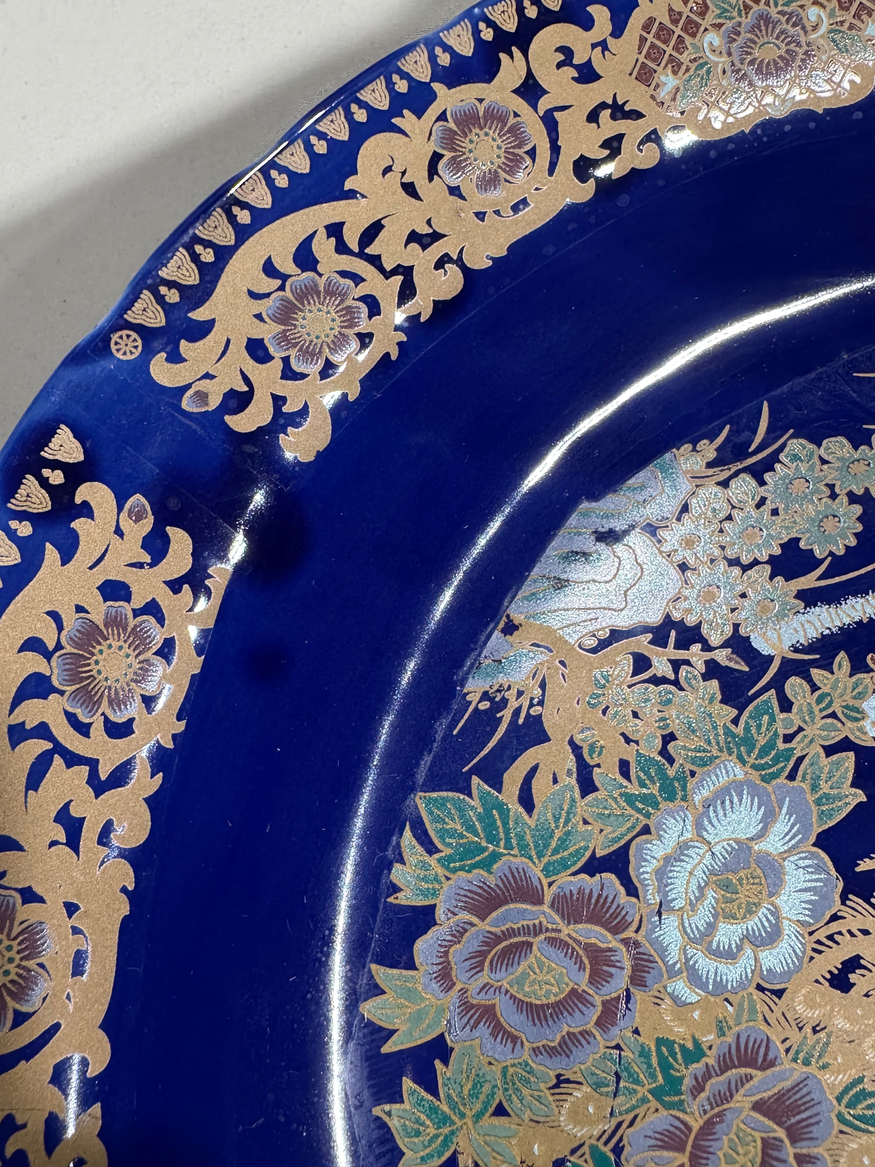 PERFECTLY IMPERFECT SALE - Old Style Blue Peacock Serving Plates